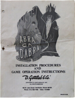 Abra-Ca-Dabra Pinball Spec Sheet - Pinball Mania